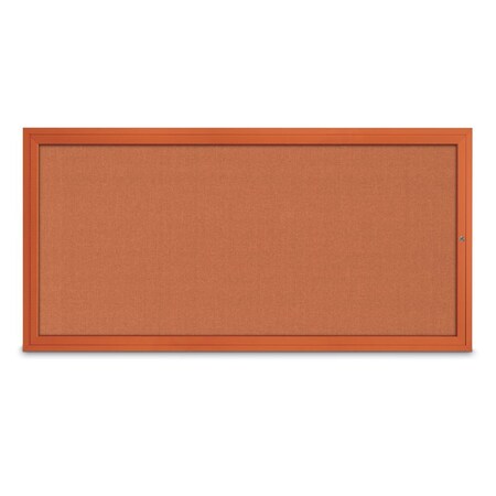 United Visual Products Slim Enclosed Corkboard, 24"x36", Black Alum Frame/Keylime UVEB2436-BLACK-KEYLIME